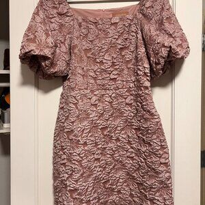 Jessakae Valerie Dress Valerie Floral Puff Sleeve Mini in Mauve